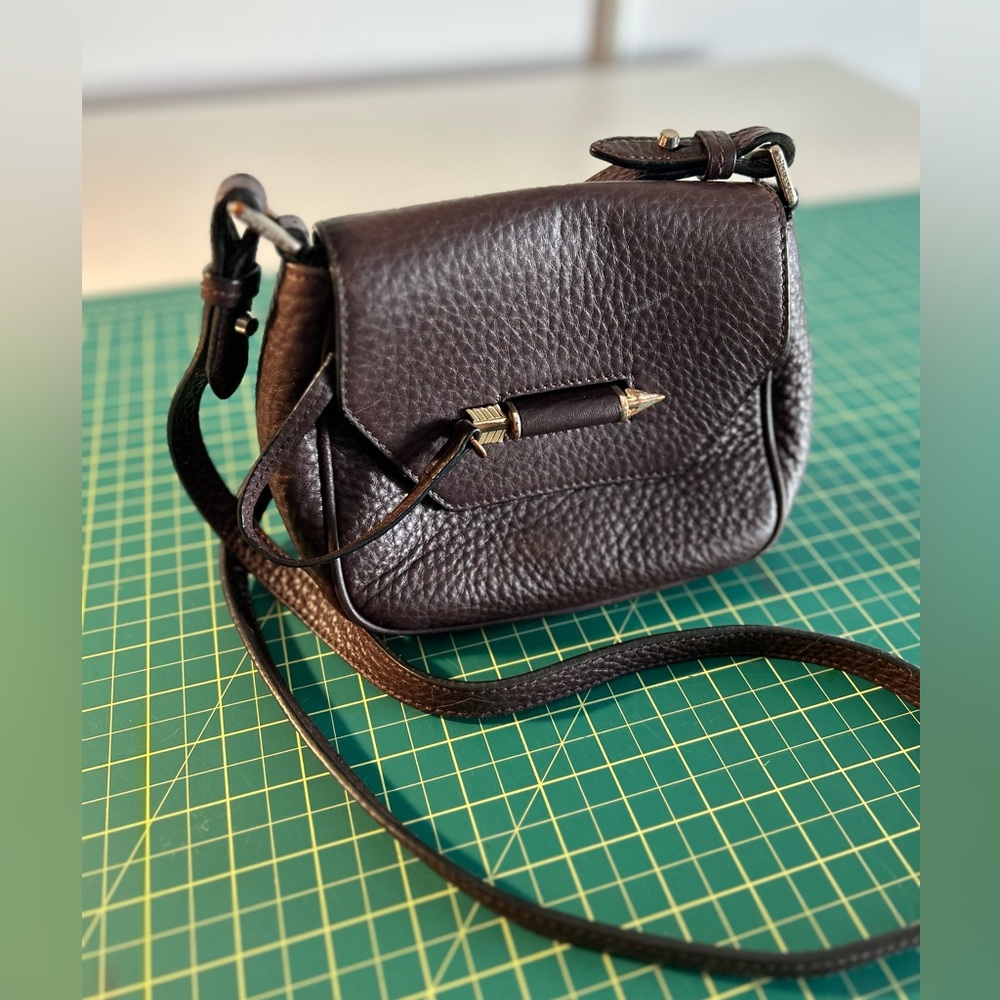 Mackage Novaki Mini Crossbody Bag Purse Burgundy Dark Brown